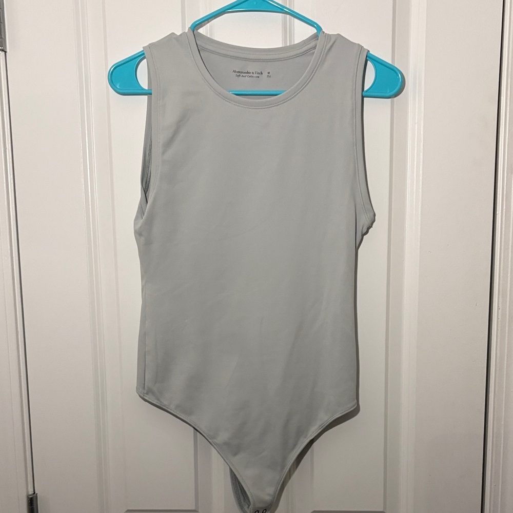 Abercrombie & Fitch Cotton Seamless Fabric Crew Tank Bodysuit